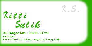 kitti sulik business card